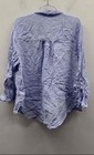 Sigrid Olsen Light Blue Crinkle Linen Roll Tab Sleeve Blouse Women s 2x