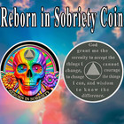 Color Skull Coin Sober Chip Alcoholics Anonymous Token Sober Gifts For Women Men