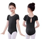 Girls Ballet Leotard Puff Sleeve Mesh Dance Leotard Gymnastics Kids Toddler
