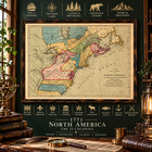 Map Of The 13 Colonies North America 1771 Colonial Map 24x26