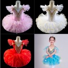 Kids Girl Ballet Dance Tutu Dress Dancewear Layered Mesh Party Princess