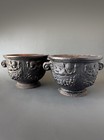 Antique Pair Of 1910s Scandinavian Cast Iron Planter By N  fveqvarns Bruk- Amor