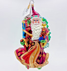 Rare Large 8 5    Christopher Radko Magnificent Journey Santa Ornament W  Box  Tag