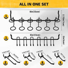 200-piece Extra Thick Pegboard Hooks Set  1 4  Heavy Duty Black Peg Board