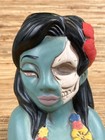Zombie Hula Girl Tiki Mug Maka Tiki Blue Girl 6  Tall Handmade In Italy New