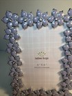 Enameled Lavender Flower Jeweled Rhinestoned Photo Picture Frame 4    X 6   