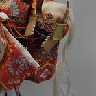 Vintage Japanese Geisha Doll In Kimono W Samurai Helmet Beautifully Handcrafted