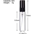 Refillable Black Atomizer Glass Spray Bottles For Perfume- 5ml  0 17oz  Capacity