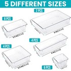 22pcs Clear Plastic Drawer Organizer Set  5 Sizes Versatile Storage Bins 
