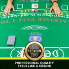 Tabletop Casino Felt Layout For Texas Holdem Poker And Blackjack - Professional