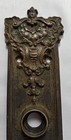 Antique Victorian Cast Iron Door Plate Intricate Floral Design
