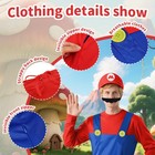 Mens Adult Super Mario And Luigi Fancy Dress Plumber Bros Halloween Costume Hat