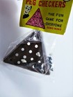 Vintage 1960s Triangle Peg Checkers Miniature Toy Game Sealed Package Hong Kong