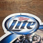 Rare Miller Lite Beer It s Miller Time Bike Week Tin Metal Beer Oval Sign Party