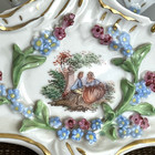 Antique Sp Dresden Tiered Letter Holder Lattice Gilt Saxon Porcelain Manufactory