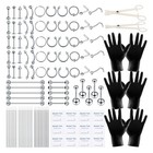 120pcs Body Piercing Kit Surgical Steel 14g 16g 20g Bcr Cbr Labret Lip Rings    