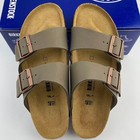 Birkenstock Arizona Stone Birkibuc Natural Leather Men s Women s Sandals Eu37-45
