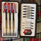 Vintage Budweiser King Of Beers 2002 Dart Throwing Dart Set Metal   Soft Tip