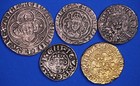 5 Medieval Coins  William 1  Edward 1 And 111  Henry Ii And Vi  18-25mm  5med 
