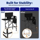 Tall Directors Chair  Folding Makeup Chair With Folding Tabletop Storage Bags