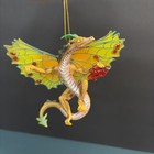2006 Ashton Drake Galleries Set Of  3 Dragons Of The Crystal Cave Ornaments