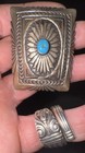 Vintage Jerry Bahe Navajo Sterling Silver Turquoise Bolo Tie Heard Museum