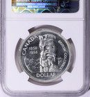 1958 Canada Silver Dollar Ngc Pl 67 Km-54