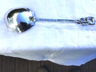 800 Silver Rose Pattern Serving Spoon German Fancy Serving Spoon Vintage Europe