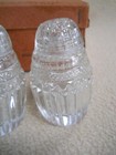Vintage Mini Cut Glass Salt   Pepper Shakers   Japan   New