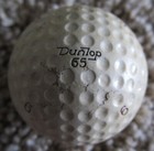 Vintage Dimple Golf Ball-the Dunlop 65 With Multi-marking