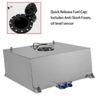 20 Gallon Fuel Cell Tank Level Sender Lightweight Polished Aluminum Racing