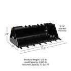 Titan Attachments 72  Skid Steer Dirt Bucket With Bolt-on Teeth  Rated 2 645 Lb