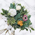 Mixed Eucalyptus Leaves Stems Bulk Artificial Eucalyptus Leaves Sprays Faux Oval