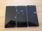 Samsung Galaxy S10  Lot Of 3 Blue pink Smartphones Cracked damaged For Parts
