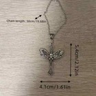 Gothic Cross Skull Pendant Necklace