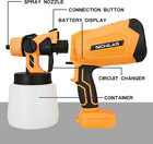 Cordless Paint Sprayer Compatible With Dewalt 20v Battery  Brushless Motor Hvlp 