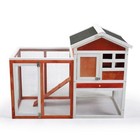 2-story Wooden Rabbit Hutch Bunny Cage  Chicken Coop  Pet House For Small Animal