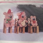 Vtg 80s Merri Mac Tiny Treasure Chair Bears Pom-pom Christmas Ornament Kit