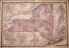 2 For 1 - 1862 Maps By Johnson   Ward - New York City   New York State  17x27 