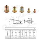 165x Carbon Steel Rivet Nut Kit Metric Rivnut Nutsert M3 M4 M5 M6 M8 Zinc Steel