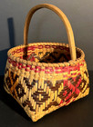 Perfect Cherokee Rivercane Egg Basket    chiefs Daughter    Design vegetal Dyes mint