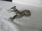 Vintage  silver Toned Metal Greyhound Dog Hound 6  Figurine   l  k   