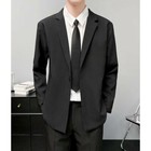 Business Men One Button Suit Top Blazer Plain Solid Dress Jacket Coat Slim Fit 