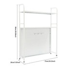 Book Storage Rack Tabletop Documents Stand Metal 2-tier Book Stand For Office