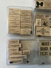 Stampin  Up Lot Of 8 Complete Sets - 107 Stamps Wood Mounted Rubber  Assorted