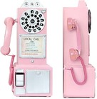 Antique Telephone - Pink Rotary Dial Landline Phone Model Vintage Pink Gift