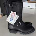 White s Boots Men s Nomad Engineer Boots Black Leather Buckle Mid-calf 8 5d Nib