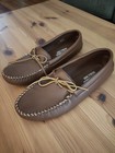 Minnetonka Double Deer Soft Sole Brown Driving Moccasin Slippers Men s Size 12