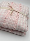 Pottery Barn Kids Gabriella Gingham Ruffle Baby Quilt   36    X 50      Mono Read