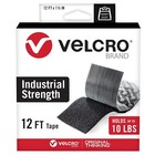 Velcro Tape Heavy Duty Mounting Black 12ft Strip Strong Adhesive Indoor Use